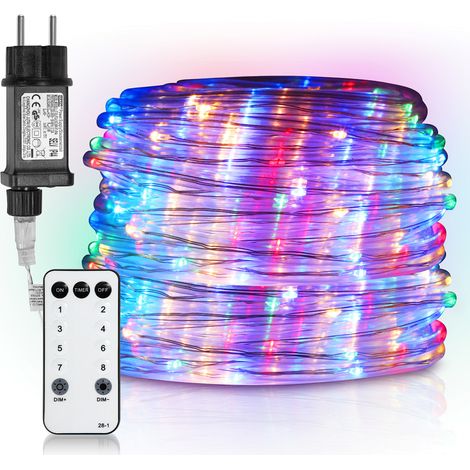 Wolketon Tubo de luz LED. Tubos de luz LED de interior y exterior para jardín. Navidad. boda. fiesta. salón. tira de luz LED IP65. multicolor. 30M
