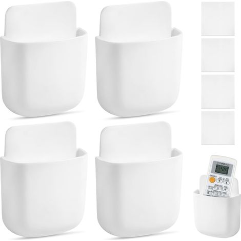 Scatola portaoggetti per telecomandi da 4 pezzi, supporto per telecomandi da parete, organizer per telecomandi, supporto per telecomandi, supporto per telefono cellulare, per telecomandi, telefoni, sp
