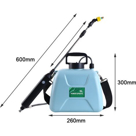 Arroseur électrique portatif rechargeable 5L à bandoulière, outil agricole, arrosoir à atomisation, pulvérisateur pour plantes de jardin (1/5)