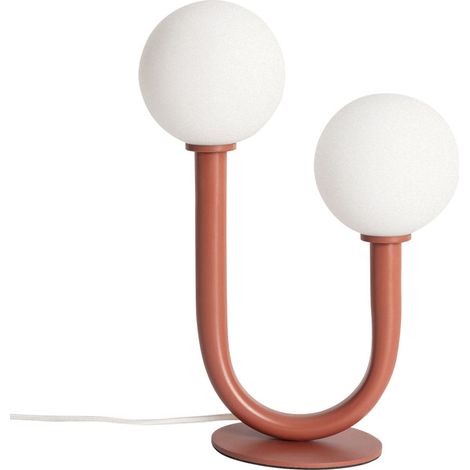 Lampe à poser en métal et verre - Terracotta - Nea (1/5)