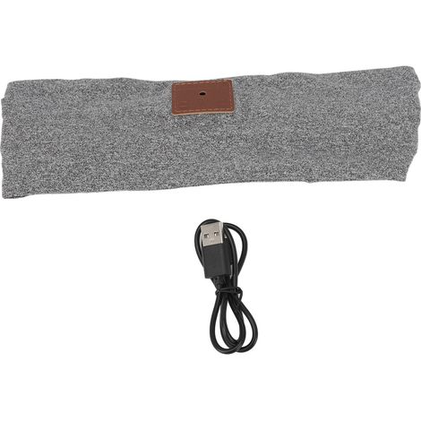 Casque de sommeil Bluetooth sans fil avec réduction de bruit et appels mains libres, bandeau gris pour musique et relaxation (1/5)