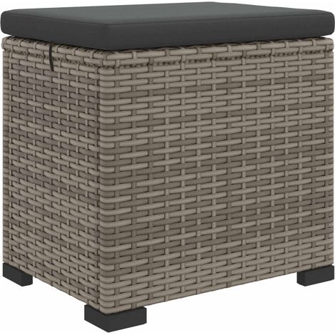 Garden Footstool with Cushion 40 x 30 x 40 cm vidaXL