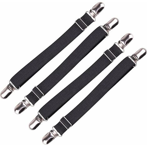 VURAHOME - 4 Pièces Ceinture D'Extension De Drap De Lit Clip De Drap Réglable Clip De Matelas Élastique Tendeur De Drap Application De Coussin De Canapé Accessoires De Literie (1/5)
