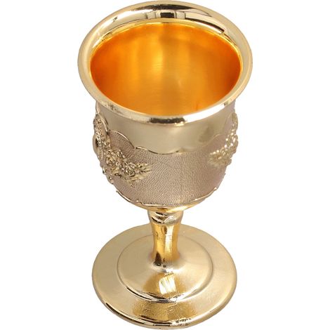 Lot de 2 gobelets dorés de qualité européenne, style rétro, pour une collection de décorations de voyage. (1/5)