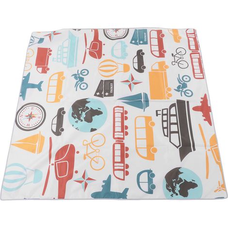 Tapis de jeu bébé 51,2x51,2 pouces antidérapant imperméable nylon, large utilisation tapis de sol pour maison camping extérieur (1/5)