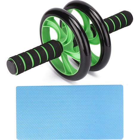 Rouleau de fitness abdominal à trois roues de 16 cm - Outil d'exercice abdominal à domicile (1/5)