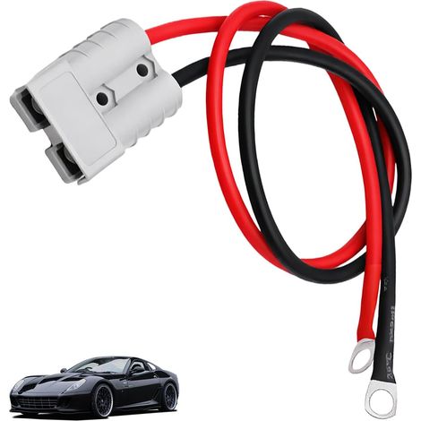 Connecteur de Batterie 50A 600V avec Joint Torique,Câble de Connecteur de Batterie 10AWG de 60cm,Prise de Charge Idéale pour Chariots Élévateurs,Véhicules Électriques,Caravanes et Treuils de Remorque (1/5)