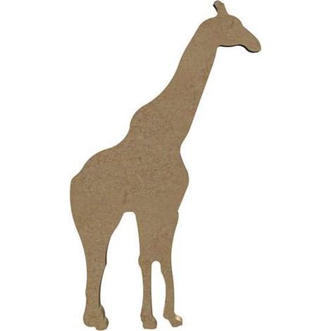 Girafe en bois - GOMILLE - Dimensions : 15x12 cm - Epaisseur : 6mm - Bois médium