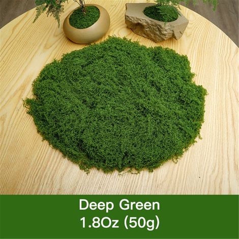 Mousse Artificielle - Pour Jardinières et Décoration de Terrariums - Vert Printanier - 31 g / 50 g / 100 g (1/5)