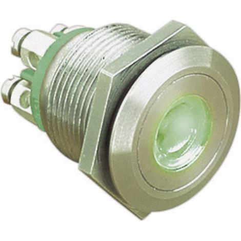Pulsante antivandalo 24 V/DC 0.05 A 1x Off / (On) Bulgin MPI001/TERM/GN IP66 Momentaneo 1 pz. (1/2)