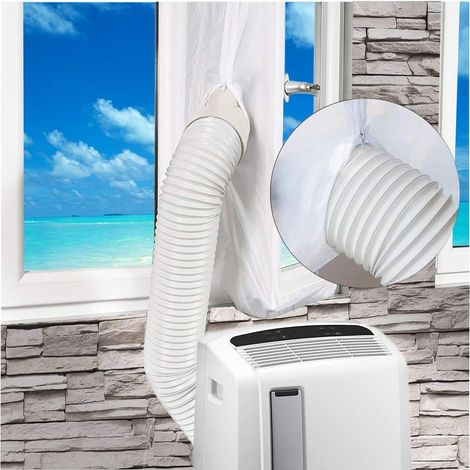 Joint de Fenêtre pour Climatiseur Mobile Sèche-linge Kit de Joint de Fenêtre pour Climatisation Portable Tissu De Calfeutrage De Fenêtre pour Climatiseur Portatif Aucun Perçage Requis 300cm (1/4)