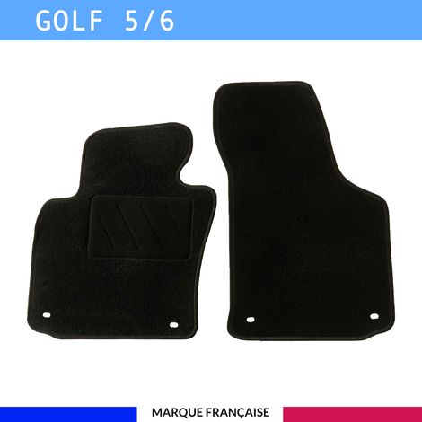 Tapis de sol voiture - Sur mesure pour  Volkswagen GOLF 5 / GOLF 6 (11/2003-11/2012) - Antidérapant - Tapis de sol avant 2 pièces (1/4)