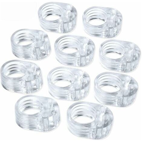 10 topes de PVC para manijas de puerta - Topes transparentes para manijas de puerta - Protectores de pared para topes de puerta (1/4)