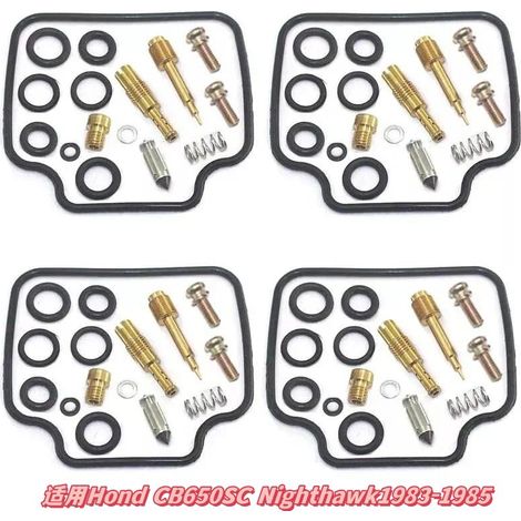 Kit de réparation pour carburateurs des motos Honda CB650SC Nighthawk 1983-1985.