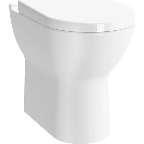 Vitra S50 Comfort Height Back To Wall Toilet Pan - Soft Close Seat (1/3)