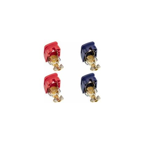Connecteurs rapides S-giant pour batteries de voiture, bornes de batterie 12 V, connecteurs rapides pour batteries de voiture, moto, camion, bateau, rouge, bleu, 2 paires (1/2)