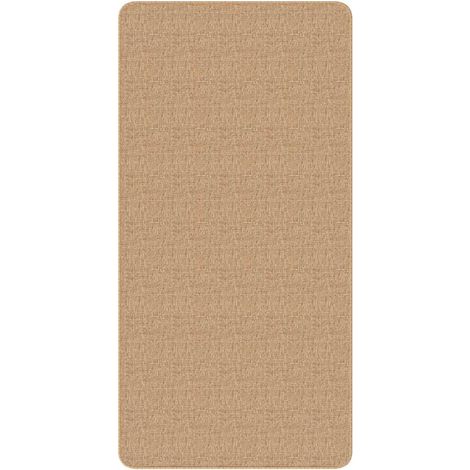 1 Tapis en jute, support latex, 80x160 cm, fibre naturelle, salon chambre