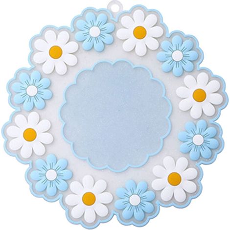 Tapis Isolant Thermique - Tapis Anti-Dérapant Pour Casseroles Et Bols - En PVC Souple Et Résistant - 20 X 20 X 1 Cm - Bleu - 1 Pièce (1/4)