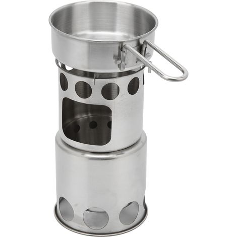 Ensemble de Casseroles de Randonnée en Acier Inoxydable, Batterie de Cuisine Camping Portable (1/5)