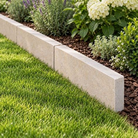 Bordure de jardin pierre du Sinaï Beige Vieillie - 50x20x5 cm - À l'unité - Ti'ma Stone (1/5)