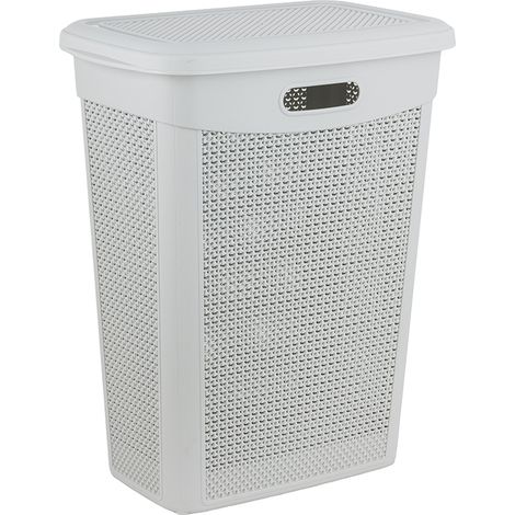 CESTA DE LAVANDERÍA DE PLÁSTICO LAVADO 46X29X55CM 43L GRIS