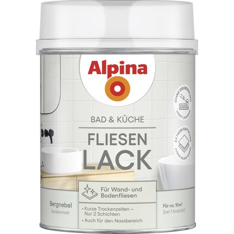 Alpina Fliesenlack Bad & Küche 2K bergnebel 750 ml