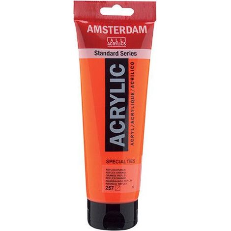 Peinture Acrylique en tube - Orange reflex - 257 - Amsterdam - 250ml (1/2)