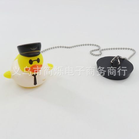 Abflussdeckel „Little Duck“ mit Kette für Küchen- und Badezimmerspülen, Badewannen und Siphons (1/3)