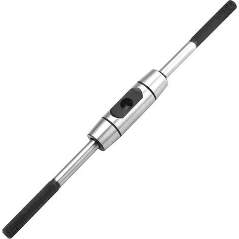 Taraud Clé Poignée, Apte M6-M14 Tarauds Dimension, Acier Poignée Moulage sous pression Corps Réglable Simple Fin Clé Alésoir Taraudage Outil à main - (pour Taraudage opérations) (1/3)