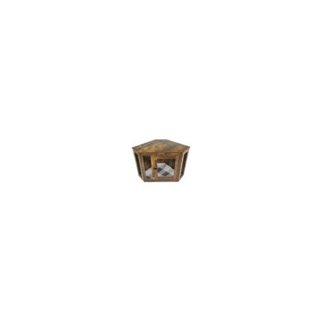 MaxxPet Cuccia per Gatti - Cuccia per Gatti da Interno e Esterno in Legno - Panca per Gatti - Armadietto per Lettiera per Gatti - Casetta per Gatti - Letto per Gatti - 30x30x30 cm - Grigio (1/5)