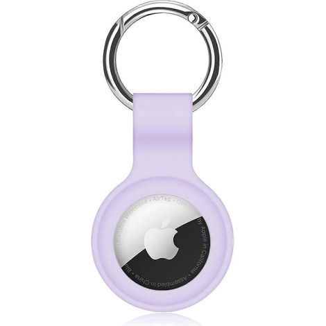 Étui Airtag ultra-léger en silicone, compatible avec les traceurs GPS AirTag, avec porte-clés anti-perte pour sacs. (1/5)