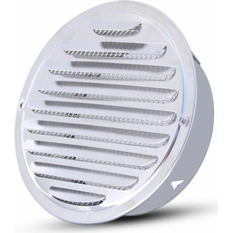 Grille d'aération ronde Ø 110 mm en acier inoxydable – Ventilation avec filet pour cheminée – Montage facile et esthétique (1/4)