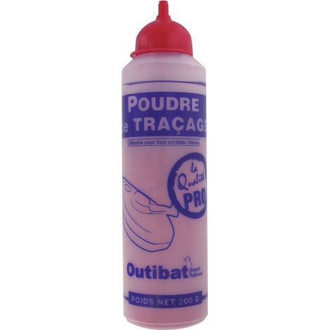 Poudre de marquage rouge 200 g – Application précise pour cordons – Résistante aux intempéries – Visibilité optimale sur tous matériaux – Outibat (1/3)