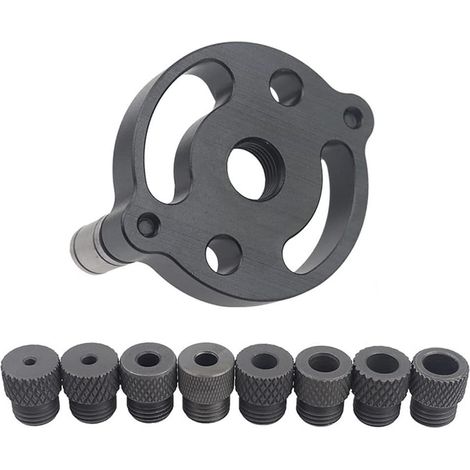 Gabarit de Goupillage Vertical Perforateur de Trous pour le Travail Du Bois Localisateur de Guide de Perçage à Centrage Automatique Noir pour Outils de Connexion de Meubles de Bricolage (1/4)