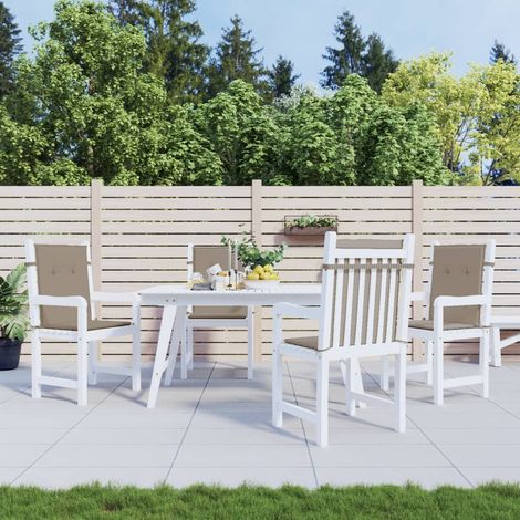vidaXL Cuscini per Sedia 4 pz Tortora 100x50x3 cm in Tessuto