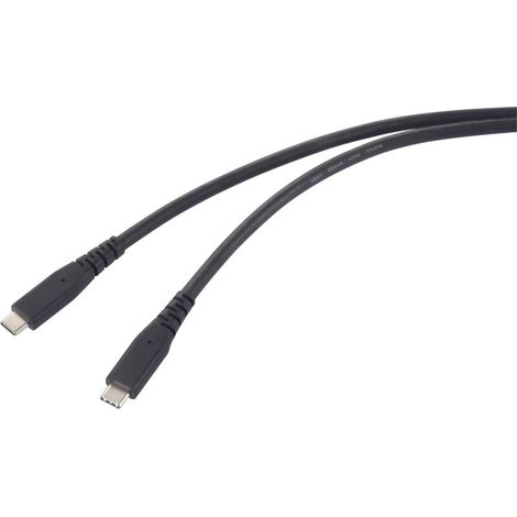 Câble USB-C vers USB-C USB4 (jusqu’à 40 Gbps), compatible USB-C, 0,5 m, noir, avec gaine en TPE souple et renforcée, pour ordinateurs portables, MacBook, iPad Pro, Chromebook et smartphones
