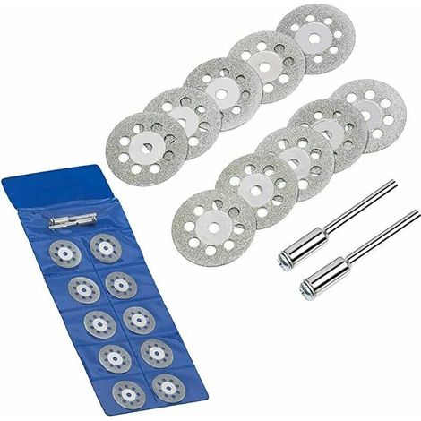 Disco da taglio diamantato Tigrezy, 20 pezzi da 22 mm Mini dischi da taglio diamantati con 4 mandrini per dischi rotanti (1/5)