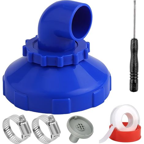 Buse De Remplissage De Piscine Rotative à 360°: Buse D'admission De Piscine 32mm avec Colliers De Serrage Et Bande D'étanchéité étanche, Buse D'entrée De Piscine, Kit D'accessoires De Piscine (1/5)