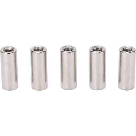 20 écrous de raccordement ronds M6x1,0, écrous de raccordement de tige de 10 L25 mm, manchon fileté en acier inoxydable