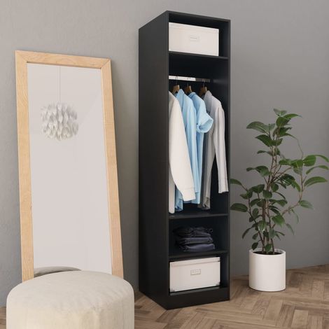 Kleiderschrank Schwarz 50x50x200 cm Holzwerkstoff vidaXL