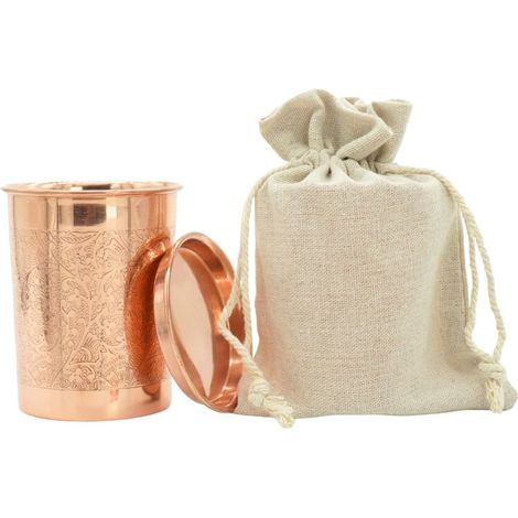 Taza de cobre con motivo floral 350 ml GISANE (1/3)