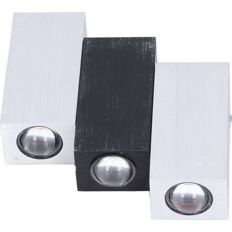 6W 6LED LED-Wand-Stehleuchte mit nach oben und unten gerichteter Beleuchtung, für Treppen, Flur, Wohnzimmer, Schlafzimmer, Eingangsbereich, AC85-265V Spannung, warmes Licht, 6W, Lampenkopf mit Schaums (1/5)