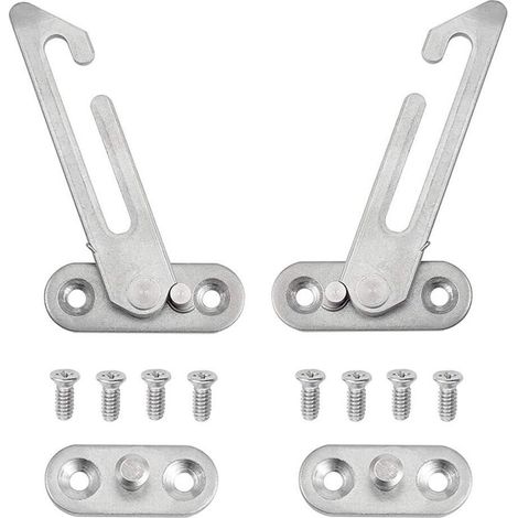 Lot de 2 entrebâilleurs de fenêtre en UPVC, en acier inoxydable 304, verrous de sécurité pour enfants avec vis pour fenêtre gauche et droite