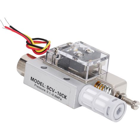 Générateur de vide pneumatique à dépression négative SCV 10CK en alliage d'aluminium avec éjecteur air filetage femelle 0.1-0.6Mpa et commutateur fils COM NO NC (1/5)