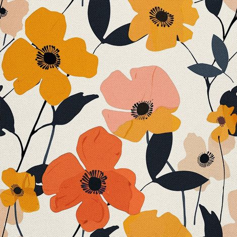 Outdoor-Dekorstoff Oxford - Motiv Blumen I DX5310 (1/5)