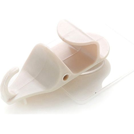 Support Mural Adhésif Pour Lavabo - Organisateur Cuisine Salle De Bain En Plastique PP - Crochet Rangement Compact - Beige (1/2)