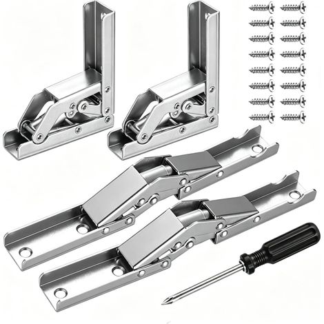 Lot de 4 Charnières Pliantes pour Portes D'armoire, Charnières à Visser (1/5)