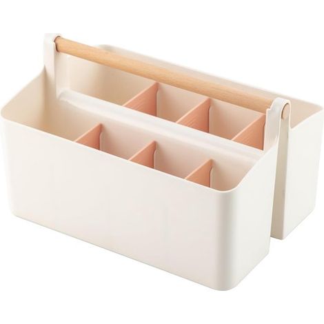 Grand Panier de Rangement avec Poignées et Séparateurs Réglables – Boîte de Rangement Pliable Multi-Compartiments pour Maison et Bureau (1/5)