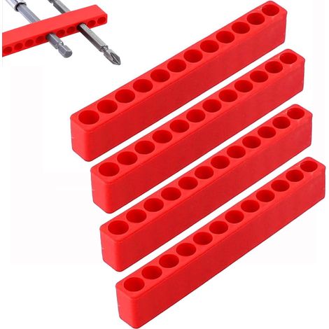 Porte-embouts, lot de 5, 12 trous, pour tournevis à tige hexagonale (1/5)