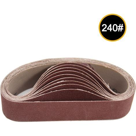 Courroies Tranchantes de Travail, Ponceuse à Bande Ponceuse à Bande en Papier de Taille Compacte 330 10 3mm pour Les Travaux du Bois et Le Façonnage (240) (1/5)